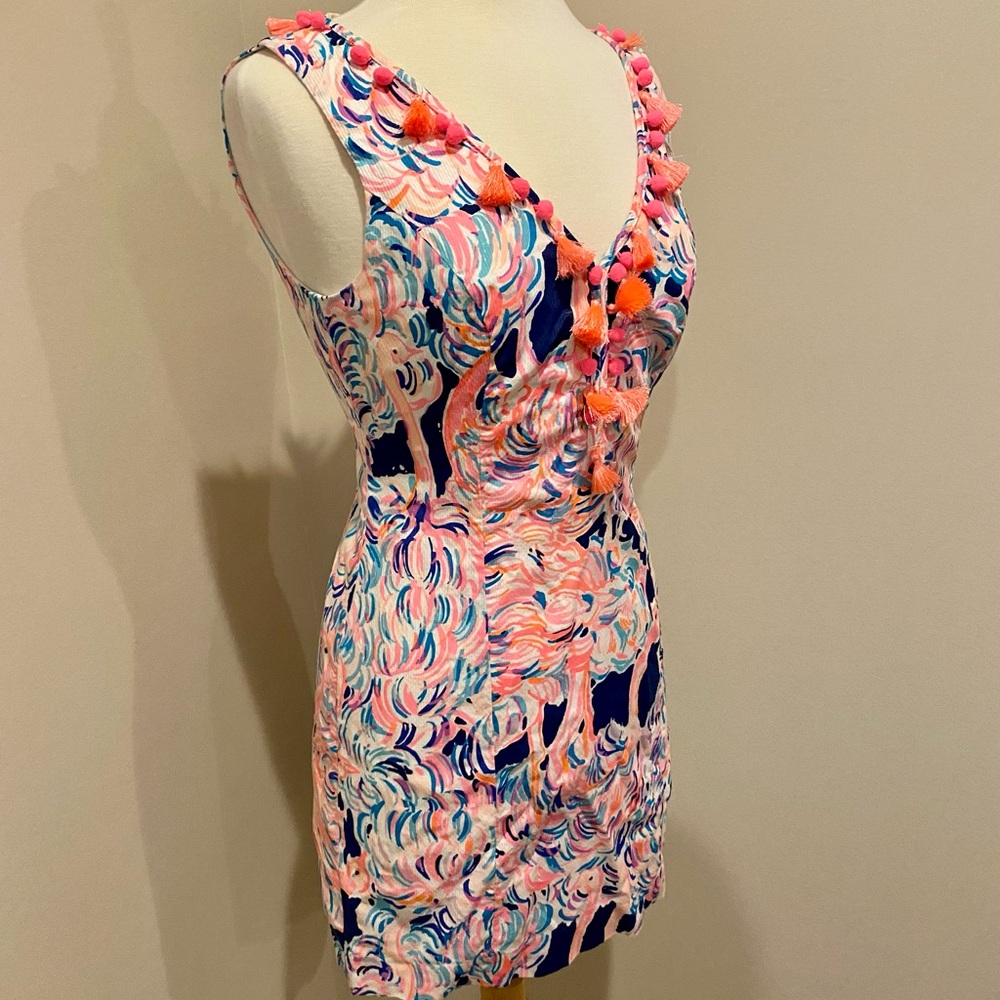 Lilly Pulitzer Shift Dress With Tassel Neckline - Picture 3 of 12